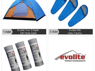 Evolite 3 Kişilik Tour Kamp Seti