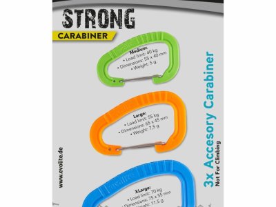 Evolite Strong 3’lü Karabina Seti – Mavi/Turuncu/Yeşil