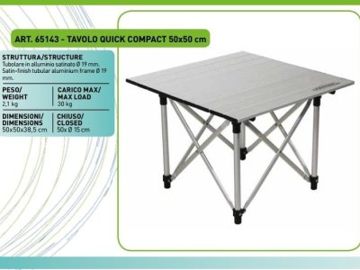 Ferrino Quick Katlanır Masa (50x50x38.5cm.)