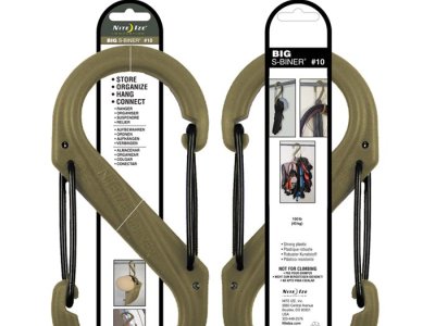 Nite-ize S-Biner Plastik size 10 Coyote/Blk Gate